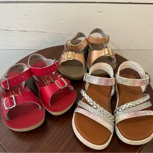 Lot of girls sandals